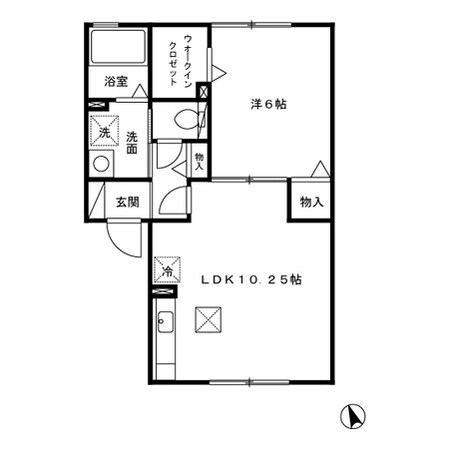 十三 徒歩3分 1階の物件間取画像